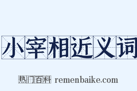小宰相近义词是什么意思的图片